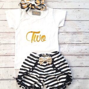 2nd Birthday Girl Shorts Outfit